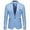 Sky Blue, variant on sususu Mens Linen Sport Coats and Blazers,Mens Suits Classic Fit 2 Piece,Contemporary Slim Fit Two Button With Modern Round Hem and Pockets for Autumn Winter Style