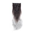 thumbnail image 2 of LELINTA 17 "-24" Curly Full Head Clip in Synthetic Hair Extensions 8 Pieces 18 Clips, 140g-145g 2018 New style, 2 of 6