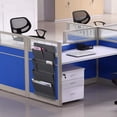 thumbnail image 5 of Organizador de 5 bolsillos sobre la puerta y almacenamiento para colgar con ganchos, soporte de pared para suministros de oficina, carpetas de archivos, soporte para documentos para cuaderno, 5 of 5