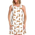 thumbnail image 1 of Honeii Robe Sans Manches pour Femmes avec Imprimé de Chien Labrador Retriever, Coupe Ample, Robe Décontractée pour Femmes, Robe de Mode d'Été, 1 of 7