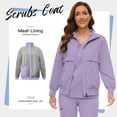 thumbnail image 5 of NiaaHinn Scrub Jackets for Women - Long-Sleeve Stand-Up Collar Zipper Uniform, Medical Scrub Jacket for Nurses and Doctors, 7 Colors, 5 of 7