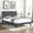 Gray, variant on Grey Upholstered Full Bed Frame - Wood Slat Support, No Box Spring, Easy to Put Together