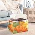 thumbnail image 5 of Foldable Fabric Storage Bin With Handle Collapsible Basket Box Storage With Lid Organizer Autumn Pumpkins, 5 of 7