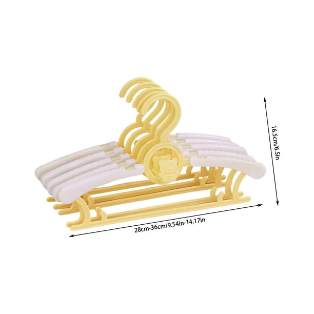 Yhmxh Organizadores y almacenamiento 10 perchas para ropa infantil, ajustables, antideslizantes, con hebillas. Almacenamiento de ducha almacenamiento de cocina Almacenamiento de juguetes