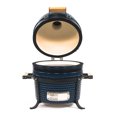 thumbnail image 2 of VESSILS 15 Inch Kamado Barbecue Ceramic and Stainless Steel Charcoal Grill with Built-In Thermometer, Iron Top Venting Cap and Cooking Grid, Blue, 2 of 9