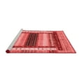 thumbnail image 2 of Ahgly Company Machine Washable Indoor Round Abstract Red Modern Area Rugs, 4' Round, 2 of 4