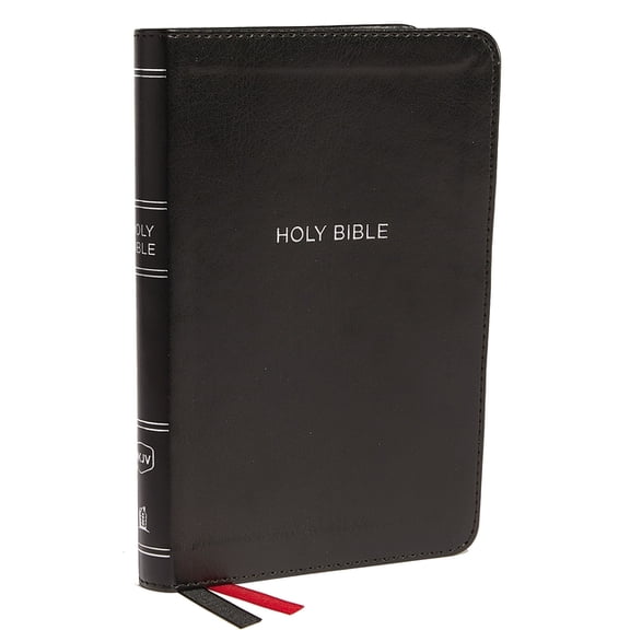 NKJV, Thinline Bible, Compact, Imitation Leather, Black, Red Letter Edition, (Hardcover)