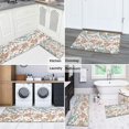 thumbnail image 5 of White Pioneer Flower and Paisley Pattern Kitchen Rugs Sets Of 2,Anti Fatigue Kitchen Mat Rugs Non Slip Washable,Decorative Kitchen Floor Mats for Kitchen,Sink,Laundry,17"x30"+17"x47", 5 of 7