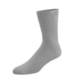 thumbnail image 4 of 8 pairs of Thin Combed Cotton Diabetic Socks for Men & Women, Loose, Wide, Non-Binding Neuropathy Low-Crew Socks (Gray, Fit's Shoe Size 7-11), 4 of 4