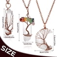 thumbnail image 3 of Sonducket 3 Pieces Moon Necklace Adjustable Dainty Gemstones Pendant Accessories Tree Wire Ring Women of Jewelry Life Wrap for Daily Wear Type2 NO2 Sonducket AP009463-00, 3 of 6