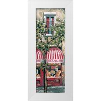 St. John, Mark 9x18 White Modern Wood Framed Museum Art Print Titled - Red Striped Awning