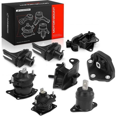 A-Premium 8PCS Engine Motor Mount and Transmission Mount and Suspension Mount Kit Compatible with Acura TSX 2004 2005 2006 2007 2008, 2.4L, Automatic Transmission, Replace# 50850SEAA00, 50870SEAE01