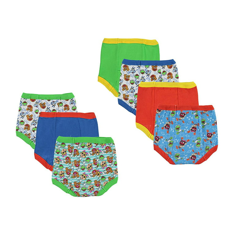 Muppet Babies Boys 7-Pack Training Pants Underwear Toddler Little Kid  Infant Baby Piggy Kermit Animal Gonzo