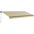 thumbnail image 3 of Outsunny 16' x 10' Retractable Awning Sunshade Shelter with Manual Crank Handle, Beige, 3 of 10