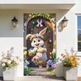 thumbnail image 6 of SIYTUAU Polyester Easter Door Curtain Banner With Bunny Egg Print For Party Celebration Hanging Flag A 35X71 Inch, 6 of 7