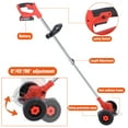 thumbnail image 2 of Double Wheel Cordless Electric Lawn Mower Adjustable Length Garden Pruning Cutter Tool with 2 Battery, 2 of 9