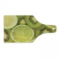 thumbnail image 1 of Kiwi Cutting Board, Close up Photo with Round Slices of Exotic Fruit and Lime, Decorative Tempered Glass Cutting and Serving Board, in 3 Sizes, by Ambesonne, 1 of 2