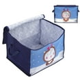thumbnail image 3 of Contenedor de almacenamiento plegable para edredones, almohadas, mantas y ropa, organizador de armario con cremallera de PVC impermeable de color azul marino, 3 of 8