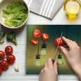 thumbnail image 3 of Industrial Cutting Board, Vibrant Retro Style Equipments Original Concept for Modern Art Design, Decorative Tempered Glass Cutting and Serving Board, Large Size, Yellow Green, by Ambesonne, 3 of 5
