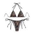 thumbnail image 2 of Amzcrzy Women's Bikini Sets Floral Ribbed Tie Rope Two Piece Swimsuits Underwire Adjustable Back Clasp Bathing Suit Side Tie High Waisted Beachwear Swimwear, 2 of 9