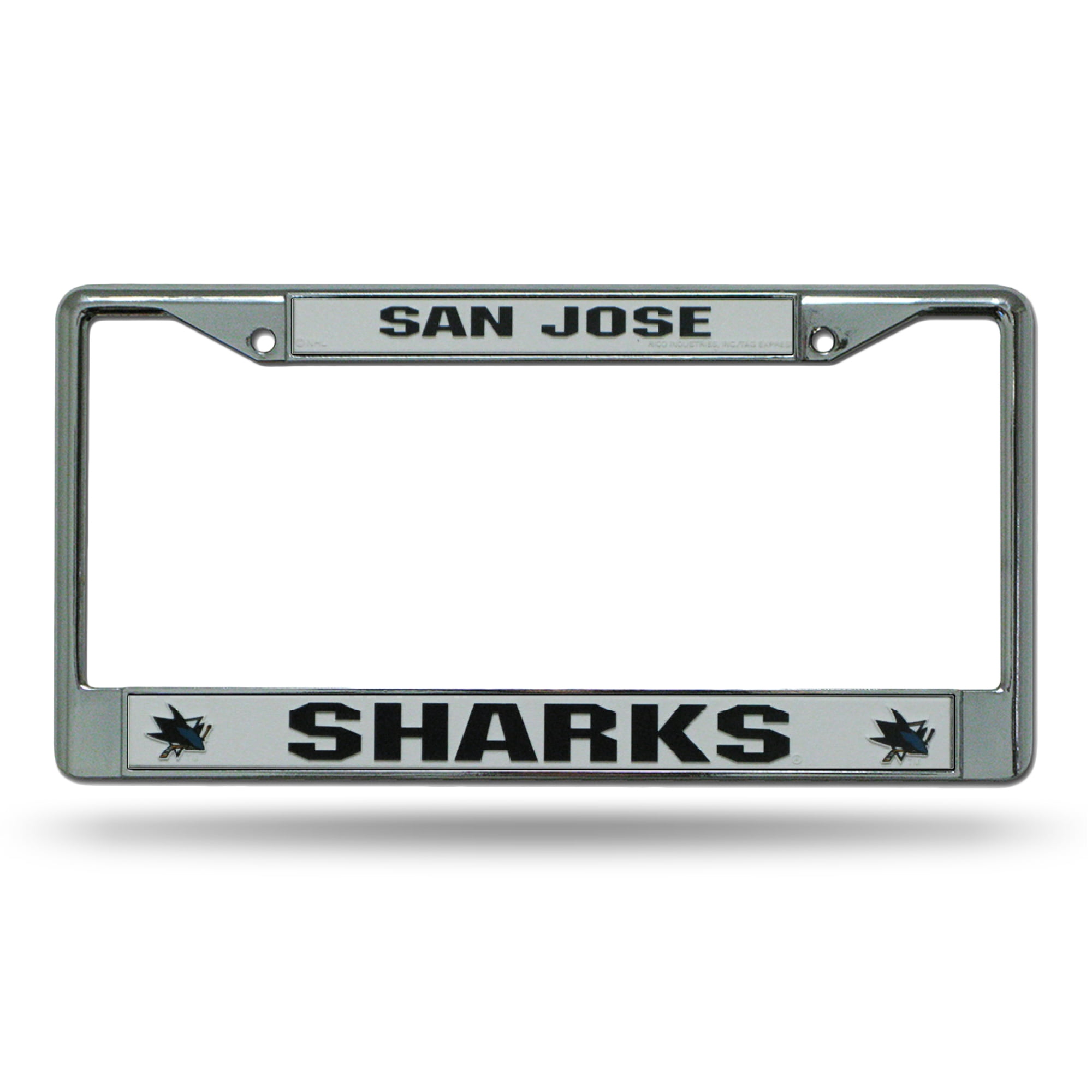 Chrome License Plate Frame San Jose Sharks