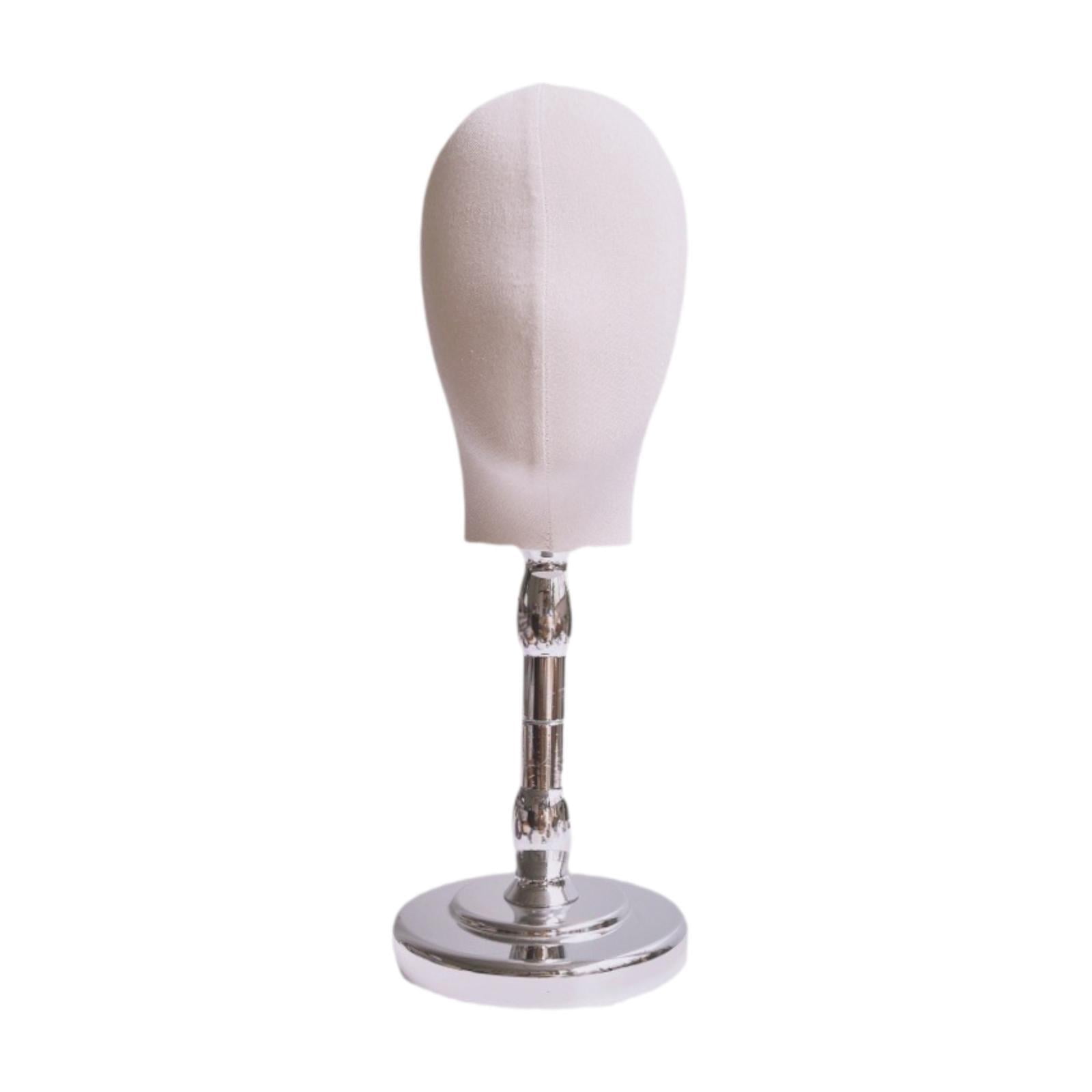 FITYLE Mannequin Head Display Head Hat Rack , Stand,Multipurpose, Home Decor,Hat Display Stand Manikin Head Hats Argent Base