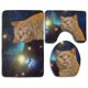 thumbnail image 1 of ABPHQTO Gato espacial Juego de alfombras de baño de 3 piezas Alfombra de baño Alfombra de contorno y tapa de inodoro ABPHQTO  Cont-CHAPPLE-14986, 1 of 2