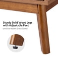 thumbnail image 4 of Modern Anti-tip Storage Accent Cabinet 2 Doors Dresser Set of 2 with Adjustable Shelves Walnut, 4 of 7