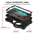 thumbnail image 3 of Dteck with Shoulder Strap Case for Samsung Galaxy Tab A7 Lite 8.7-inch SM-T220 T225 (2021),360 Degree Rotation Shockproof Armor Rubber 3-Layers Protection Case Hybrid Kickstand Cover,Black, 3 of 9