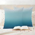thumbnail image 4 of Pack of 2 Outdoor Pillow Covers 18x18 Inch Waterproof Navy Blue Ombre Throw Pillow Covers,Decorative Couch Pillow Case Sham Teal White Gradient Modern Abstract Art Patio Pillowcases Cushion Cover, 4 of 8