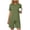 Army Green, variant on Womens 2 Piece Round Neck Top Bermuda Shorts Set Short Sleeve Elastic Waist Loungewear Breathable Wrinkle-Free Casual Loose Fit Conjunto de Ropa para Mujer