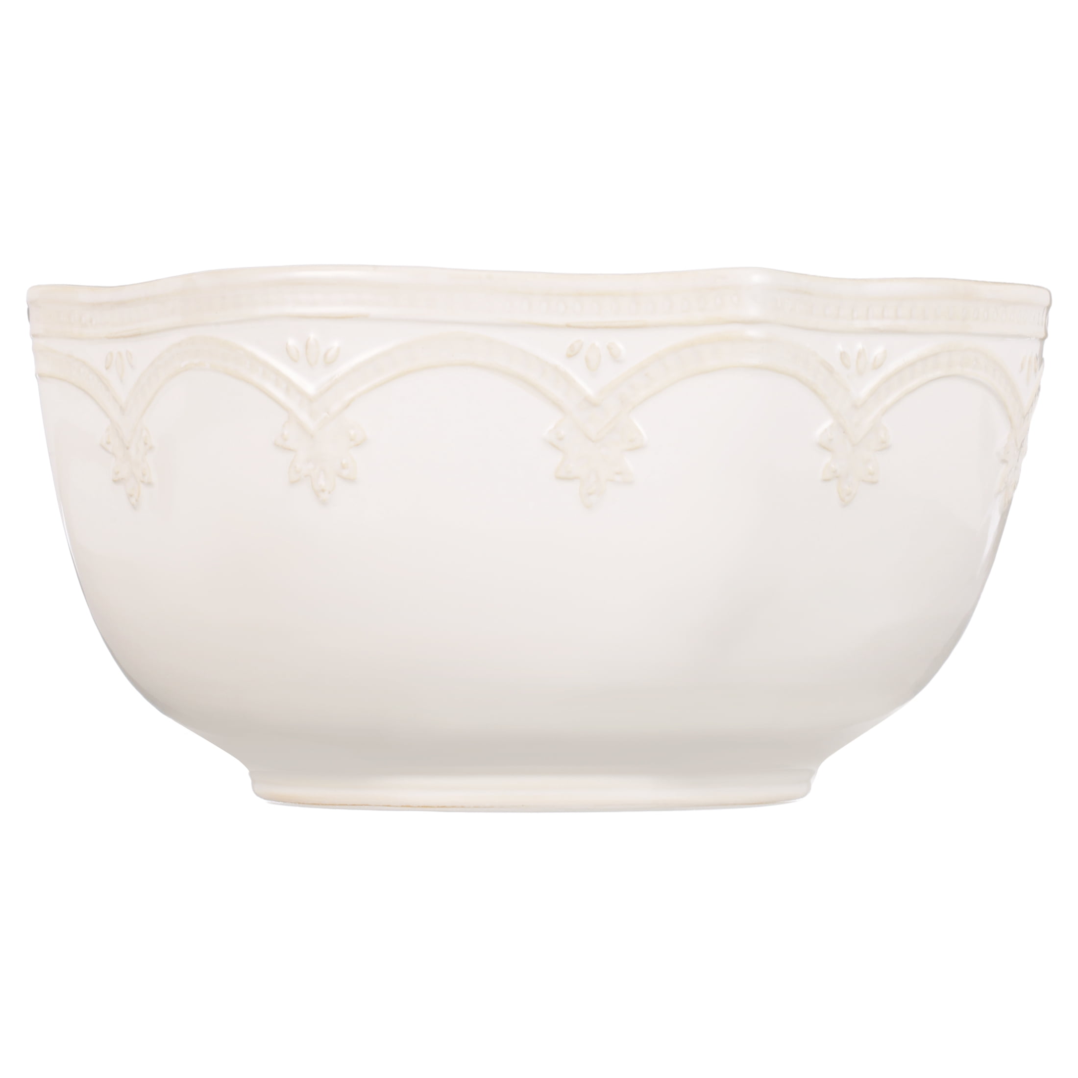 The Pioneer Woman Farmhouse Lace 10-inch Stoneware Serving Bowl, Linen