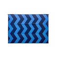 thumbnail image 4 of Camco Patio Mat 42858 12 Foot x 9 Foot; Blue Chevron Design; UV Resistant Material; With Corner Loops, 4 of 4