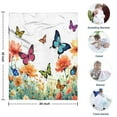 thumbnail image 4 of White Butterfly Flower Field Pattern Blanket,Comfortable Soft Flannel Throw Blanket,All Season,Warm Lightweight Blankets for Sofa Bed Couch Living Room Chair,30"x40", 4 of 4