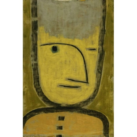 Abstract Figurative Paintings - The Yellow-Green Contemporary Abstract Figurative Art Print Wall Art By Paul Klee