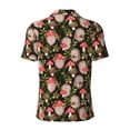 thumbnail image 4 of Rocae Edgehog and Mushrooms for Men's Short Sleeve Polo Shirt, Quick Drying Performance Moisture Wicking Sports Men's Golf Shirt, 4 of 9
