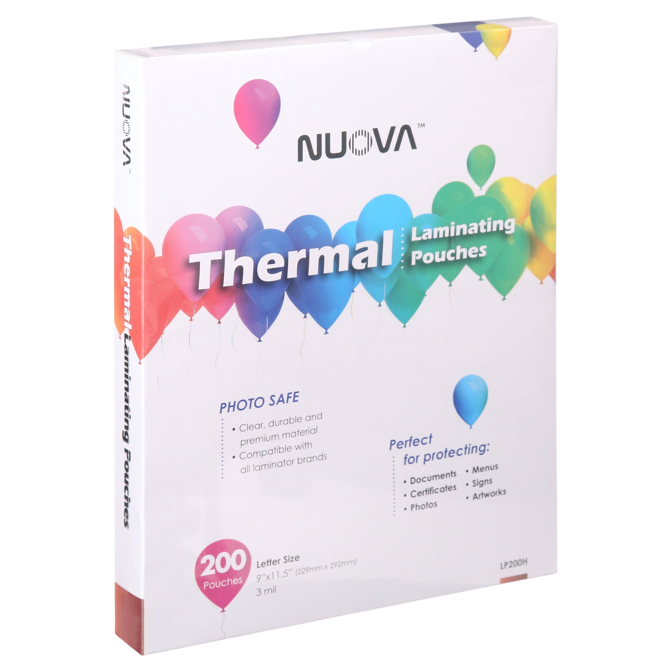 Letter Size Nuova Premium Thermal Laminating Pouches 9 x 11.5 3 mil 100 Pack LP100H