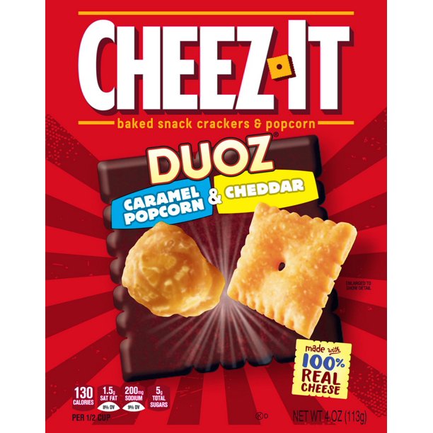 Sunshine 2410011216 Sunshine CheezIt Crackers Duoz Caramel Popcorn