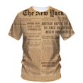 thumbnail image 1 of Nouveaux T-Shirts Graphiques en Anglais pour Hommes Tendance Style Décontracté de Rue Personnalité Col Rond Manches Courtes, 1 of 5