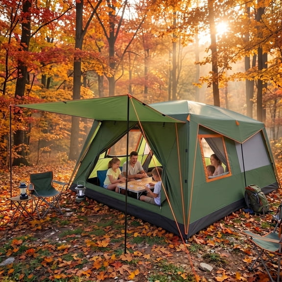 COBIZI Tent 10 Person Camping Tent,Lightweight, Waterproof, Easy Setup with Rainfly,Screen Windows for Family