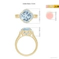 thumbnail image 5 of ANGARA Natural 3.2 ct Aquamarine Rope Pattern Split Shank Cocktail Ring in 14K Yellow Gold for Women (Size-10mm) | March Birthstone, Anniversary, Jewelry Gift for Women | Natural Aquamarine Ring, 5 of 9