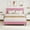 Pink-Queen, variant on Twin Size Platform Bed Frame with Upholstered Headboard, Linen Fabric Upholstered Bed Frame with Adjustable Headboard, Wood Slat Support and Strong Metal Bed Frame, Noise Free, Grey (Twin)