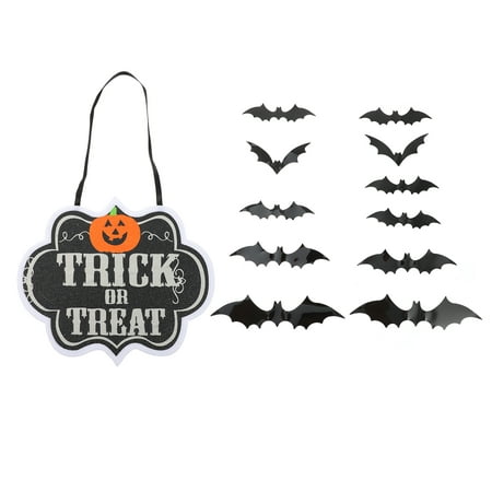 

Hanging Sign Decoration Sign Flag Plaque Board Wall Ornament Welcome Trick Or Treat