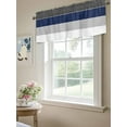 thumbnail image 6 of Navy Blue Gray Stripes Curtain Valances for Windows, Line Pattern Window Valances, Window Treatment Rod Pocket Valance Curtains for Living Room/Kitchen/Bedroom/Bathroom, 54x18inch, 6 of 9
