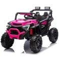 thumbnail image 3 of Ambifirner 24V 2 Seater Ride on Car Truck 400W, EVA Tires, Lights, Remote Control, Shock Absorbers, Bluetooth,Pink, 3 of 9