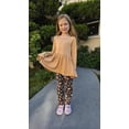 thumbnail image 6 of Arshiner Girls 2 Piece Clothing Set Floral Ruffle Hem Bell Sleeve Top and Leggings Fall Winter Outfits, 6 of 6