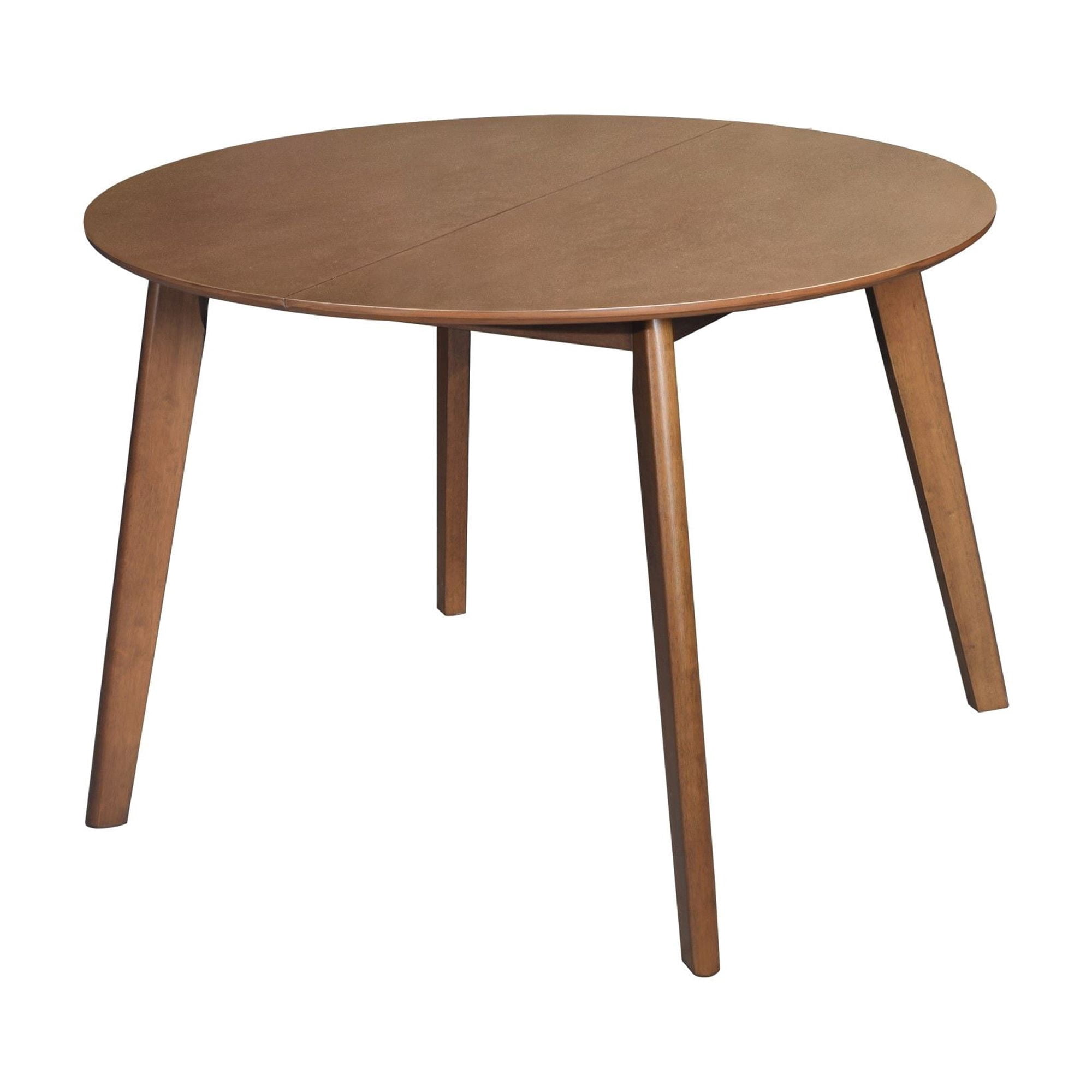 Home Design Gaffney Dining Table, Brown, Round top with middle division, Natural woodgrain, Sturdy legs, Modern style, Space-saving, Durable, Elegant design