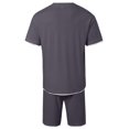 thumbnail image 5 of RUTAYY Men's Outfits Casual Solid Color Everyday Wear Tshirts Shorts with Pocket 2 Piece Stretch Summer Relaxed Holiday Clothing Sets, 5 of 5