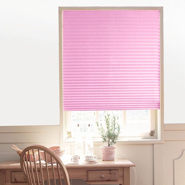 Persianas Plisadas Persianas plisadas plegables rosas multiusos para ventana de oficina de café (60*150cm) Wdftyju Libre de BPA