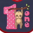 thumbnail image 4 of Inktastic Pink Sloth 1st Birthday Girls Baby Bib, 4 of 4